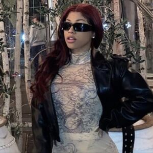 Fashion Nova Beige and Black Patterned Garment